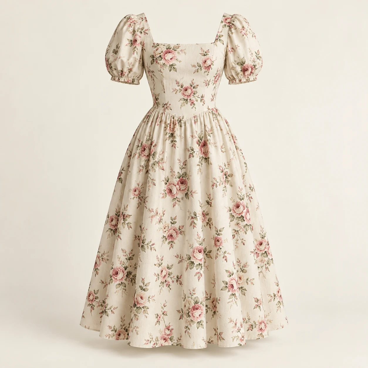 Camille Rose Midi Dress